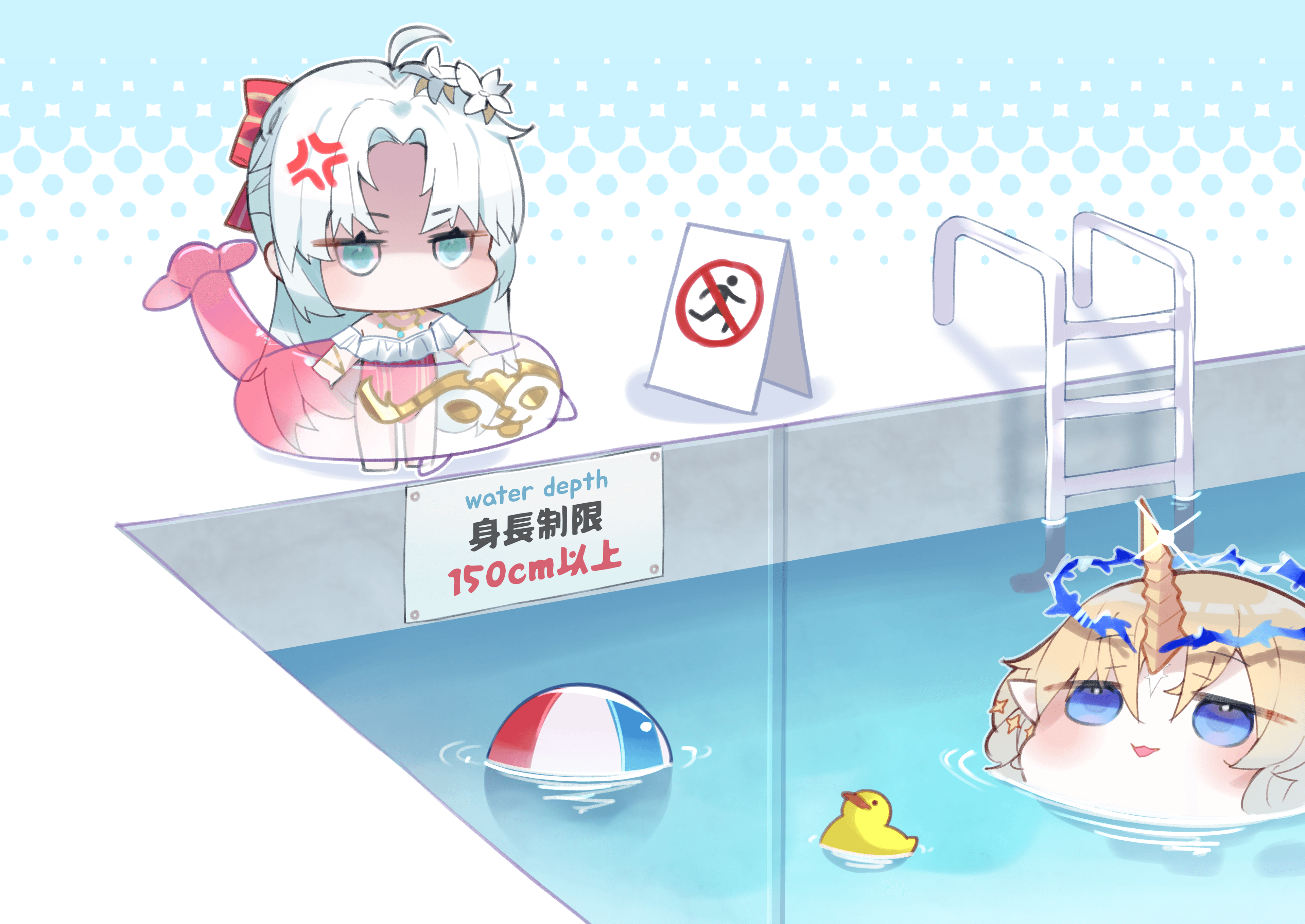 Carlotta when swimming pool 💀 @shigureszku